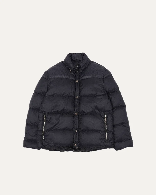 Monogram Puffer Jacket Front Pockets Side Pockets Patch Pockets
