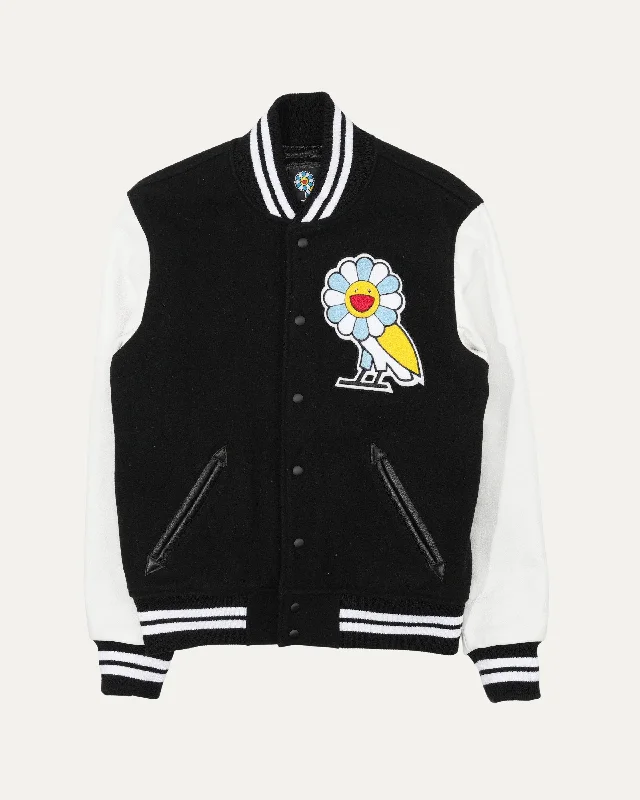 Murakami Varsity Jacket Print Jacket Jacquard Jacket Patchwork Jacket