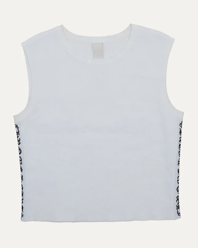 Jacquard Knit Tank Top ivory tank top