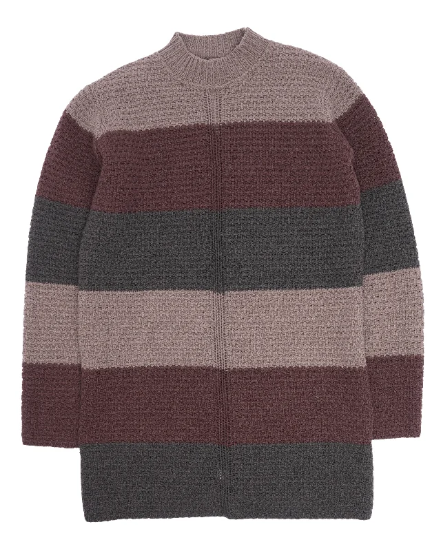 FW16 Mastodon Striped Wool Sweater Satin Fabric Silk Fabric Chiffon Fabric