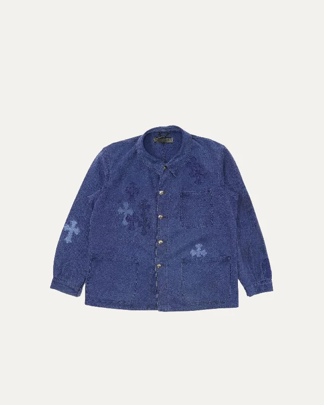 Cross Patch Bleu de Travail French Work Jacket Insulated Jacket Fitted Jacket Loose Jacket Cross Patch Bleu de Travail French Work Jacket Insulated Jacket Fitted Jacket Loose Jacket
