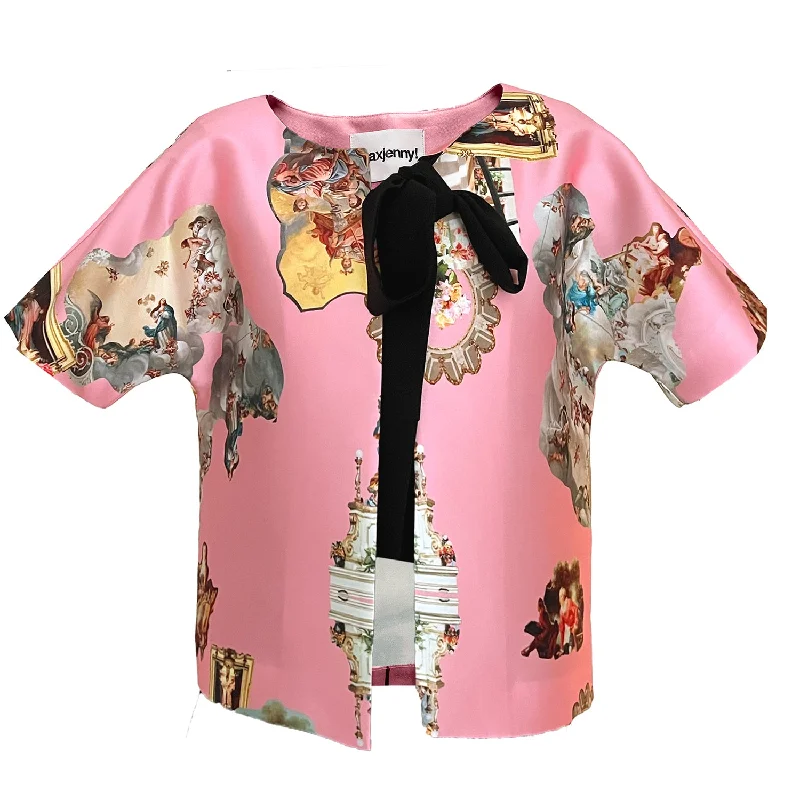 Cropped Jacket with Bow Detail siclily powderpink printed Tiered Jacket Buttoned Jacket Zippered Jacket Cropped Jacket with Bow Detail siclily powderpink printed Tiered Jacket Buttoned Jacket Zippered Jacket