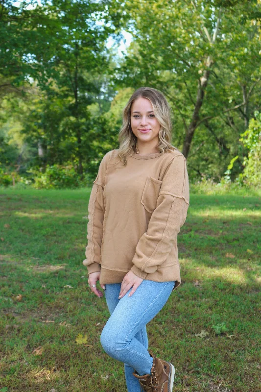 Fall Commands Mocha Brown Sweater Zippered Buttoned Snapped
