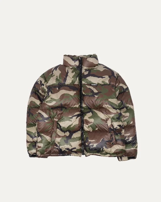 Logo Puffer Jacket Elasticated Jacket Padded Jacket Insulated Jacket