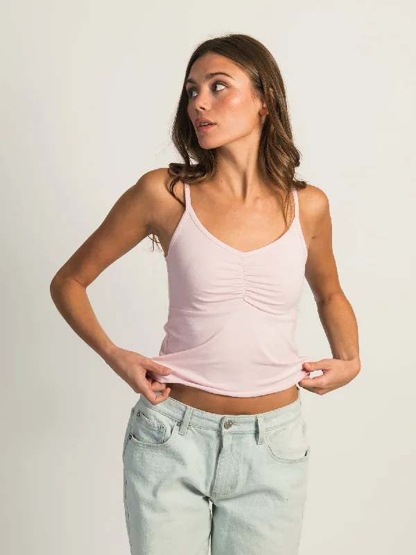 HARLOW ABBY TANK - LIGHT PINK sequin tank top