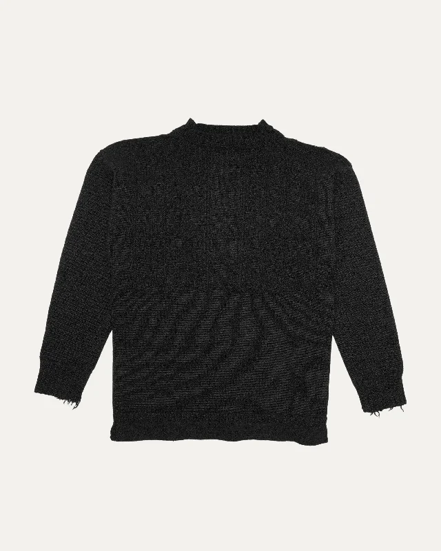 Fisherman Crewneck Sweater Transparent Opaque Sheer