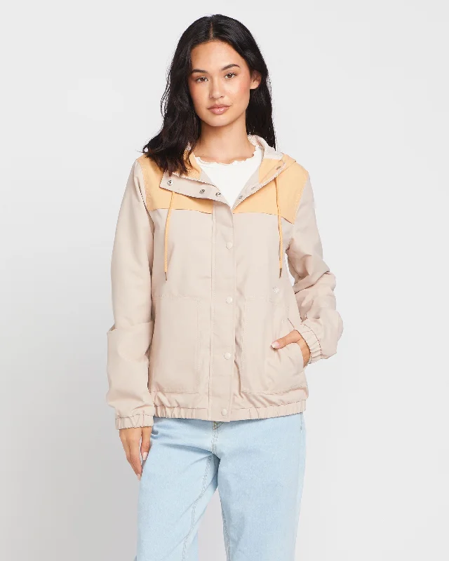 Enemy Stone Jacket - Sand Notch Collar Jacket Peter Pan Collar Jacket Cowl Neck Jacket Enemy Stone Jacket - Sand Notch Collar Jacket Peter Pan Collar Jacket Cowl Neck Jacket