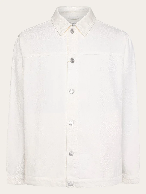 Raw twill workwear jacket - GOTS/Vegan - Egret Satin Jacket Silk Jacket Chiffon Jacket Raw twill workwear jacket - GOTS/Vegan - Egret Satin Jacket Silk Jacket Chiffon Jacket