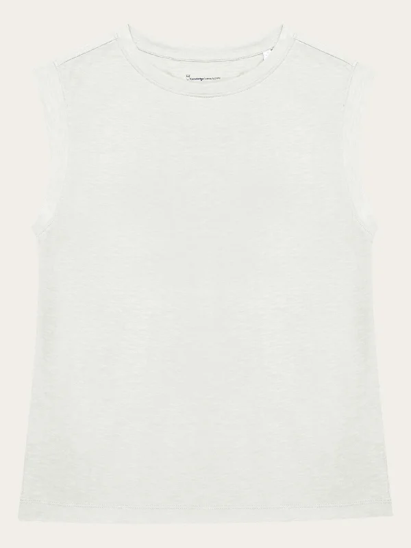 Loose fit jersey tank top - GOTS/Vegan - Light feather gray navy tank top