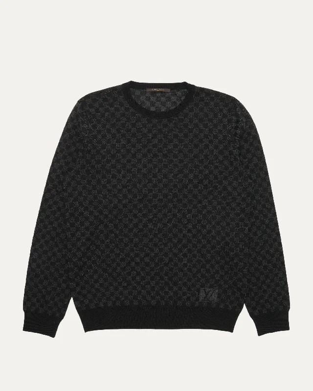 Damier Sweater Handmade Hand-knitted Hand-woven