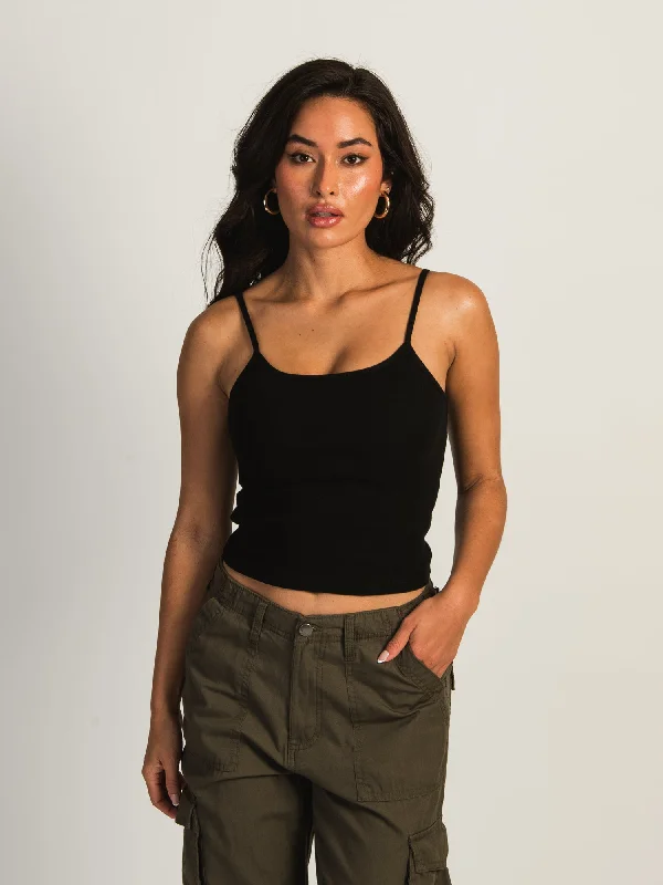 HARLOW SABRINA TANK - BLACK bright tank top
