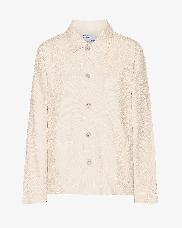 Organic Workwear Jacket - Ivory White Chenille Fabric Brocade Fabric Lace Fabric