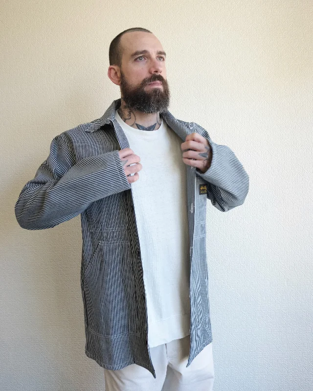 Stan Ray Hickory Stripe Shop Jacket Welt Pockets Slit Pockets Flap Pockets
