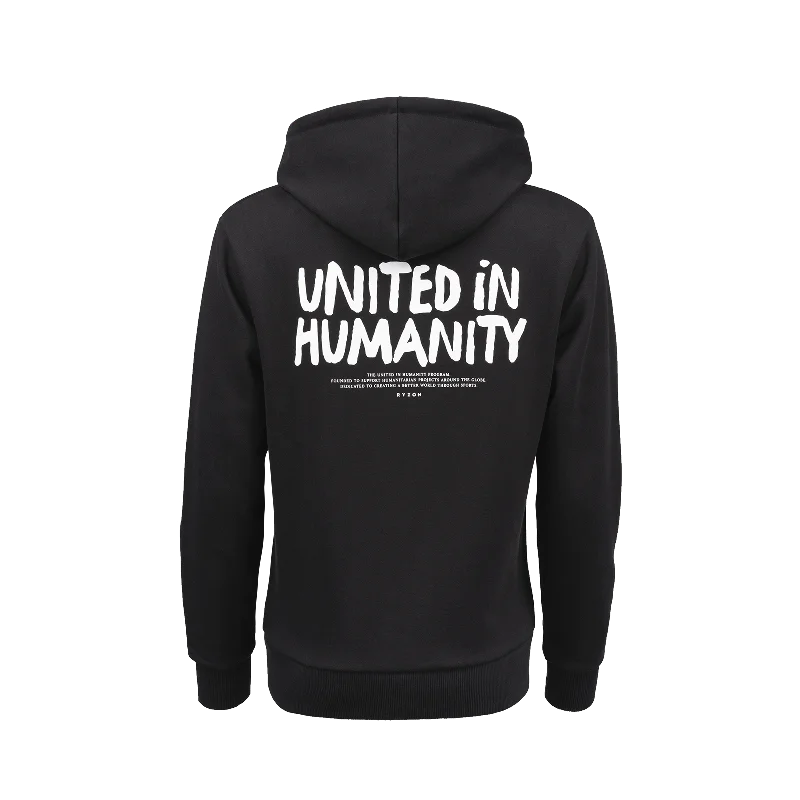 Rhythm Unisex Hooded Sweater United in Humanity Knit Fabric Woven Fabric Fleece Fabric