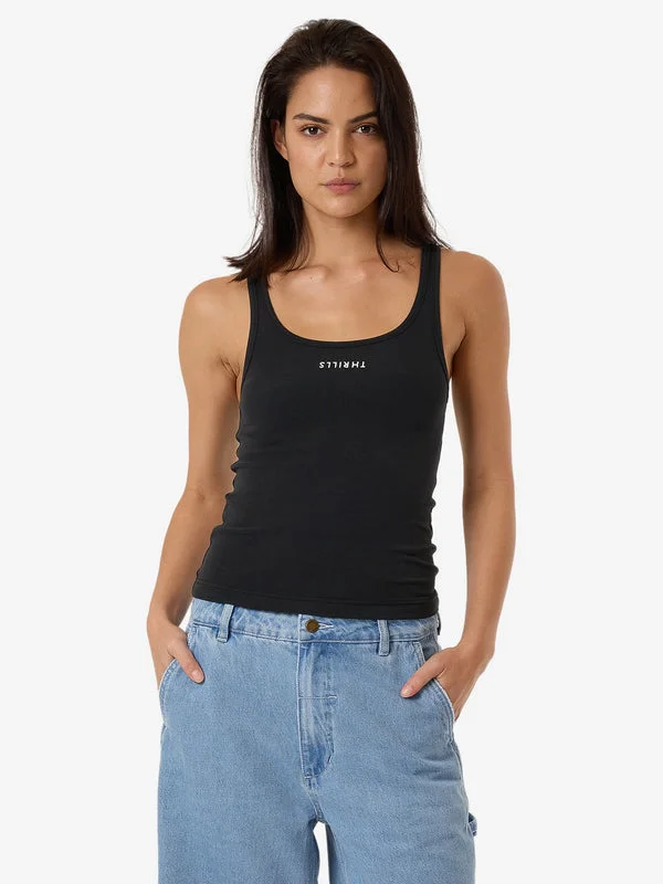 THRILLS Minimal Thrills Scoop Tank - FADED BLACK relaxed fit tank