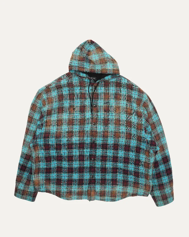 Hooded Flannel Jacket Zippered Jacket Buttoned Jacket Snapped Jacket
