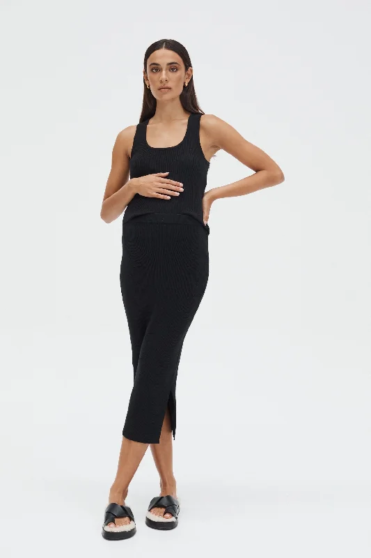Woodford Crop Tank (Black) modal blend tank