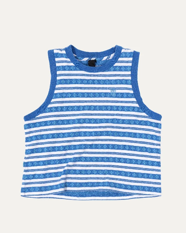 Teens From Mars Striped Plus Cross Tank Top lemon yellow tank