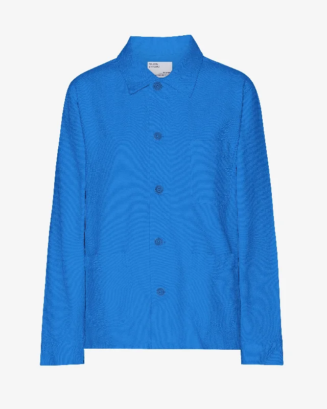 Organic Workwear Jacket - Pacific Blue Hoodie Zip-Up Jacket Button-Up Jacket