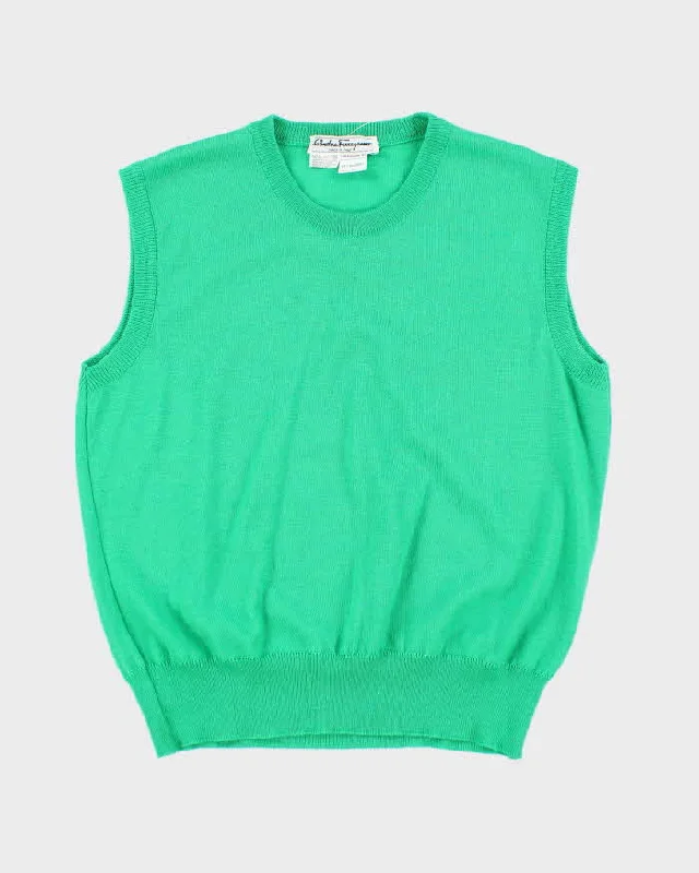 Vintage Salvatore Ferragamo Wool Tank Knit - M trendy tank top