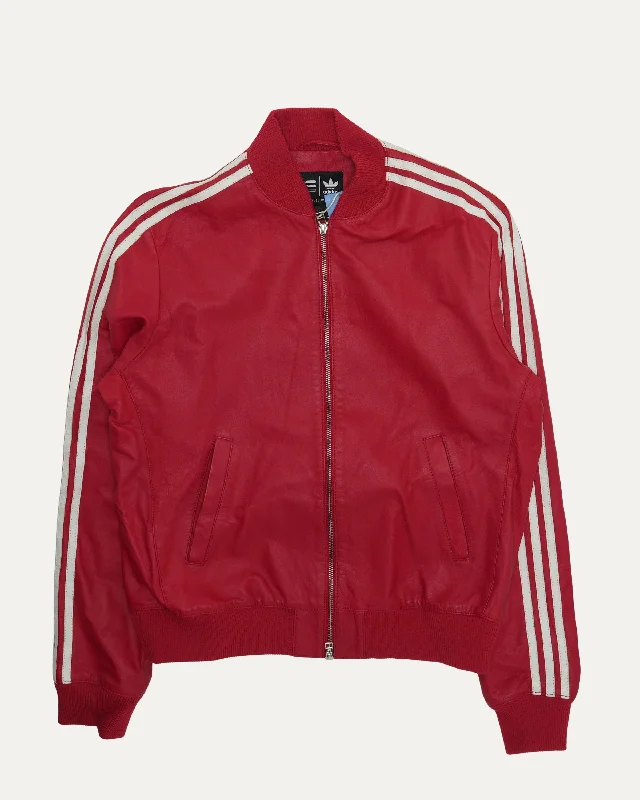 Pharrell Leather Track Jacket Cardigan Sweater Pullover