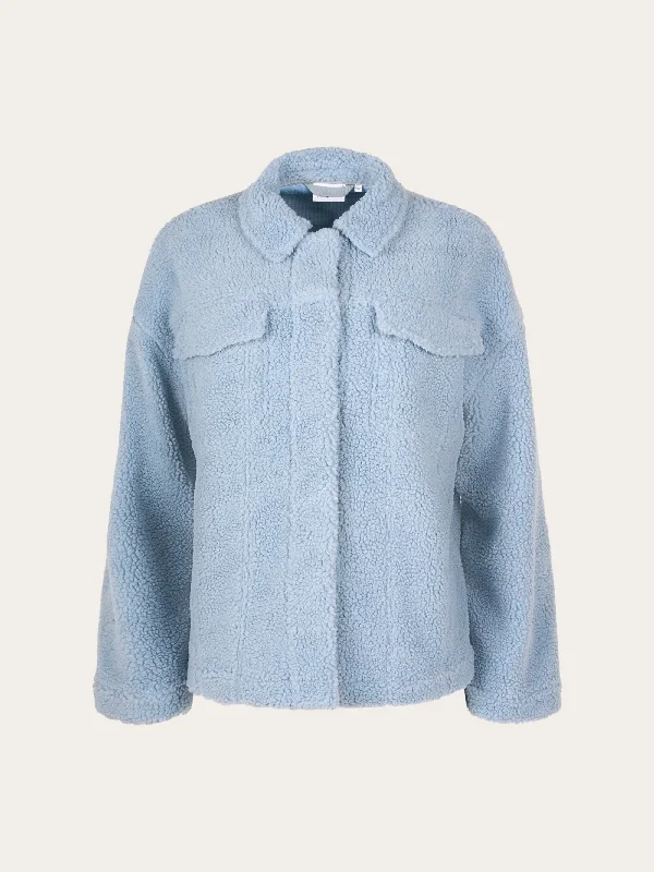 Teddy trucker jacket - Asley Blue Oversized Jacket Tailored Jacket Straight Jacket