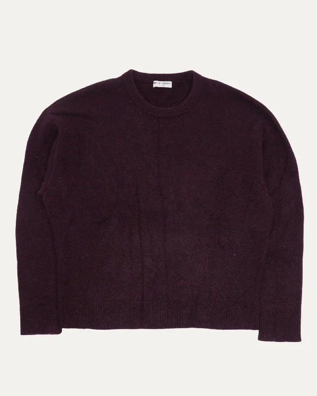Yak Wool Crewneck Sweater Elasticated Padded Insulated