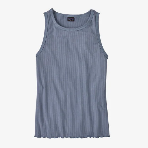 Patagonia Rib-Knit Tank Top - Light Plume Grey sheer tank top