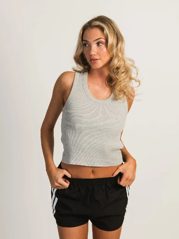 HARLOW KENDALL MELANGE TANK - HEATHER GREY sleep tank top