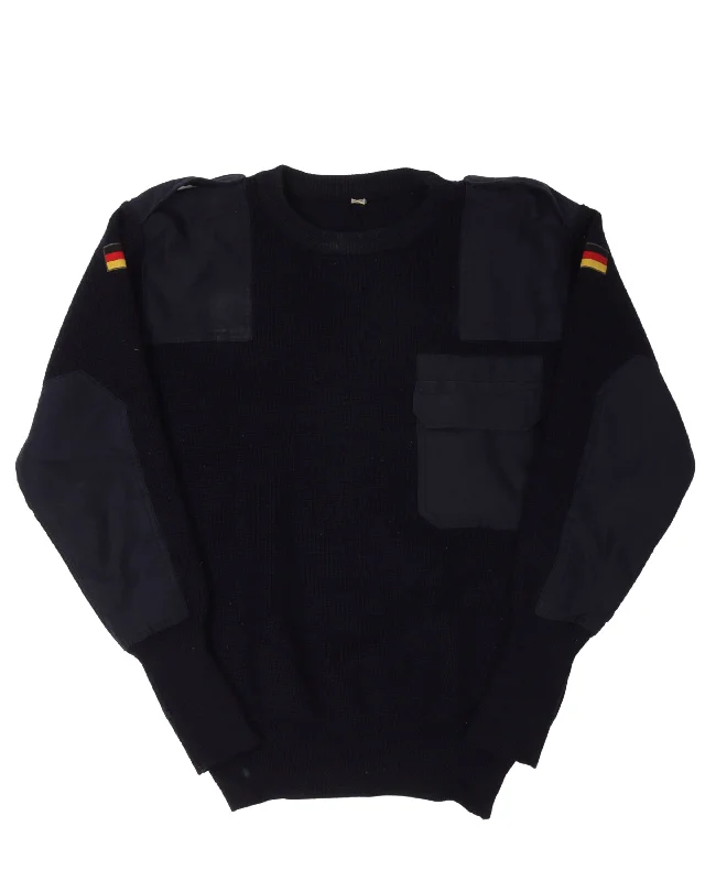 German Police Pocketed Sweater Boxy Sweater Fitted Sweater A-Line