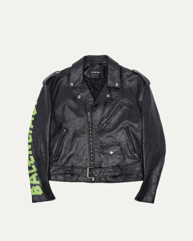 Calf Leather Printed Jacket Striped Jacket Polka Dot Jacket Floral Jacket