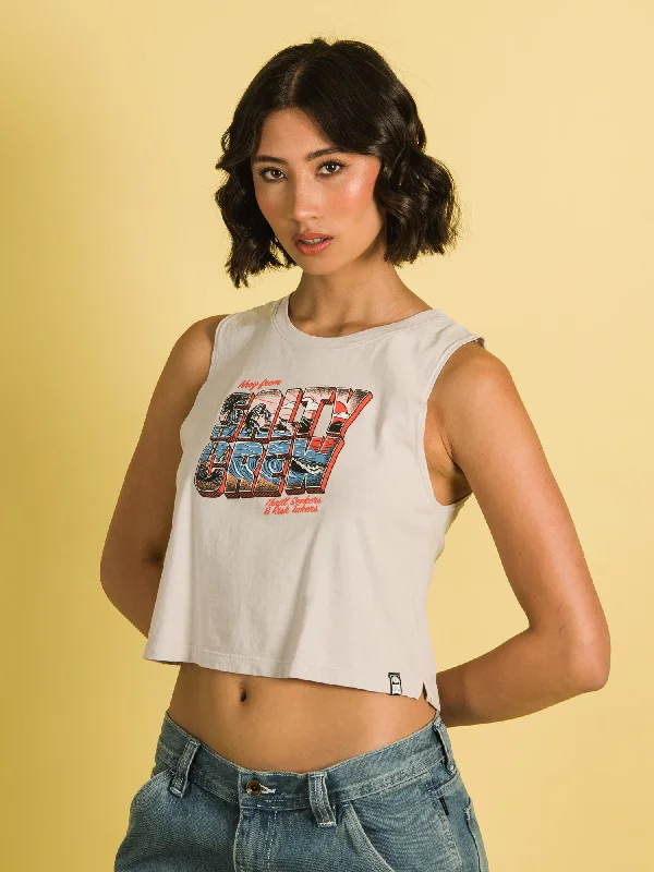 SALTY CREW AHOY CROPPED TANK strapless tank top