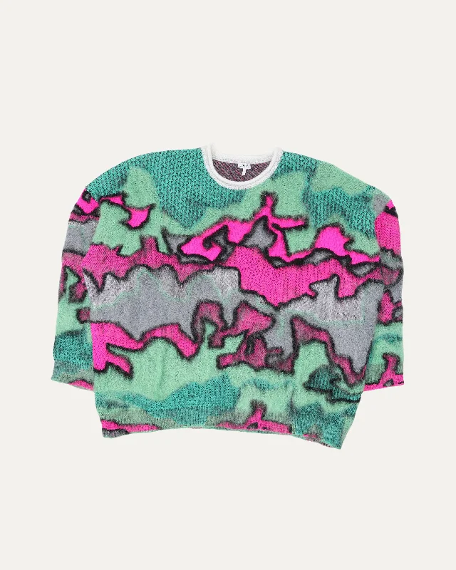 Textured Mohair Camouflage Sweater Anti-Pilling Anti-Shrink Durable