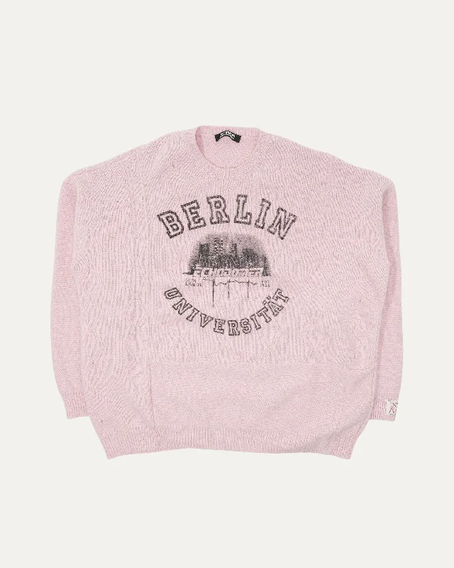 Printed Merino Wool Sweater Handmade Hand-knitted Hand-woven