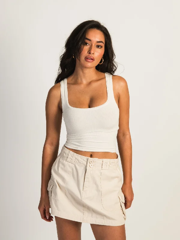 HARLOW LUCIE TANK - CREAM gym tank top