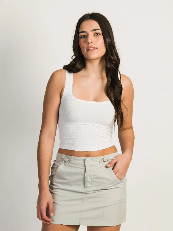 HARLOW LUCIE TANK TOP - WHITE print tank top