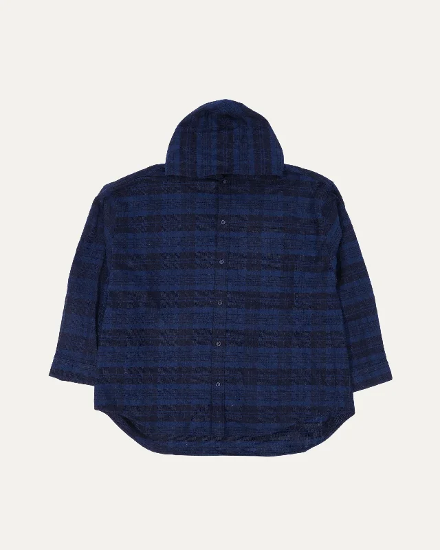 Hooded Checked Flannel Jacket Trench Coat Raincoat Waterproof Jacket