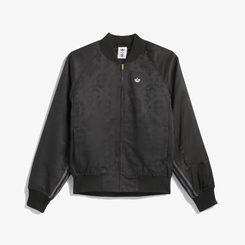 ADIDAS ORIGINALS | CLOT SPORTS JACKET BY EDISON CHEN { BLACK/BLACK Nylon Fabric Polyester Fabric Spandex Fabric ADIDAS ORIGINALS | CLOT SPORTS JACKET BY EDISON CHEN { BLACK/BLACK Nylon Fabric Polyester Fabric Spandex Fabric