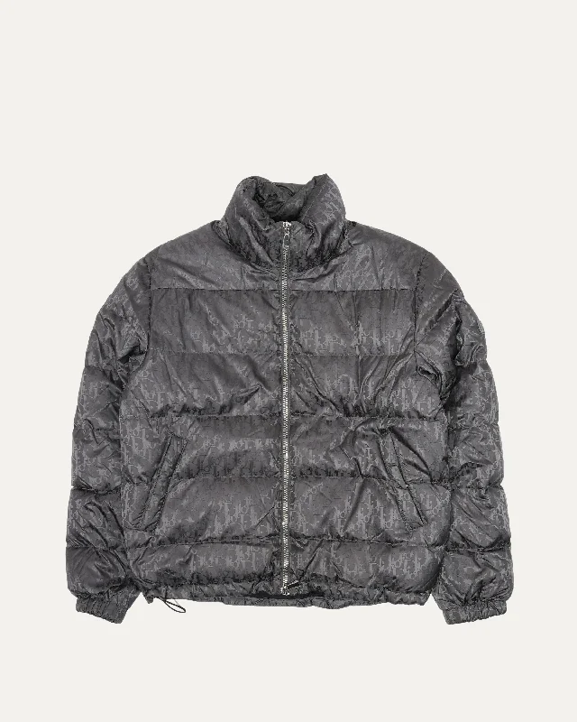 Oblique Down Puffer Jacket Hoodie Zip-Up Jacket Button-Up Jacket