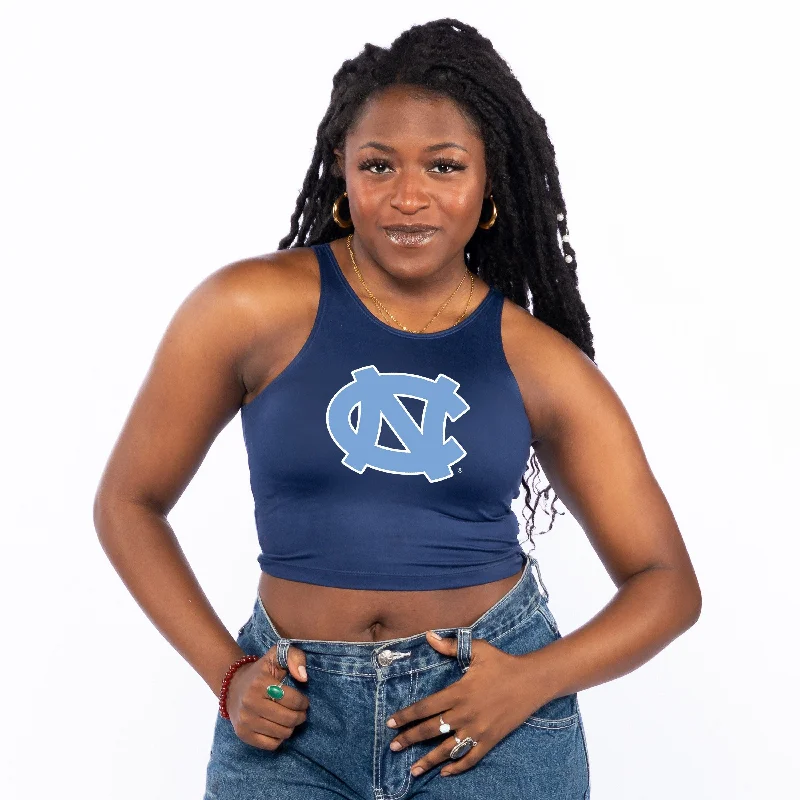 Contour Sculpt UNC Logo Navy Tank Top fitted tank top