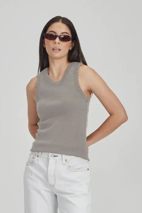 Commoners - Fitted Rib Tank, Vintage Smoke soft pink tank