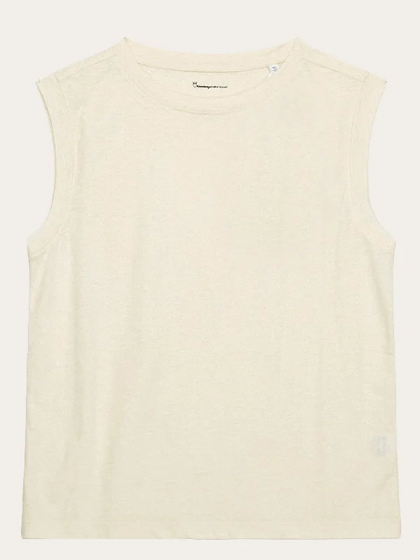 Loose fit jersey tank top - GOTS/Vegan - Egret cherry red tank