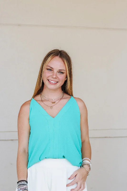 Roxy Aqua Blue Tank neon tank top