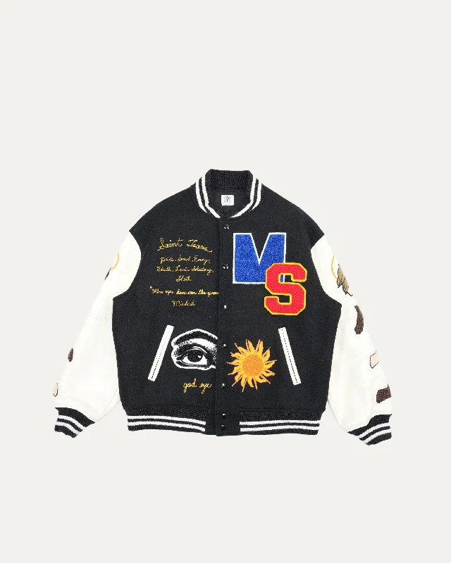 Denim Tears Varsity Jacket Tiered Jacket Buttoned Jacket Zippered Jacket