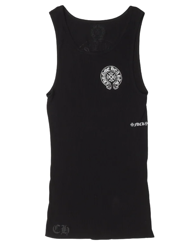 Horseshoe Logo Tank Top lace back tank