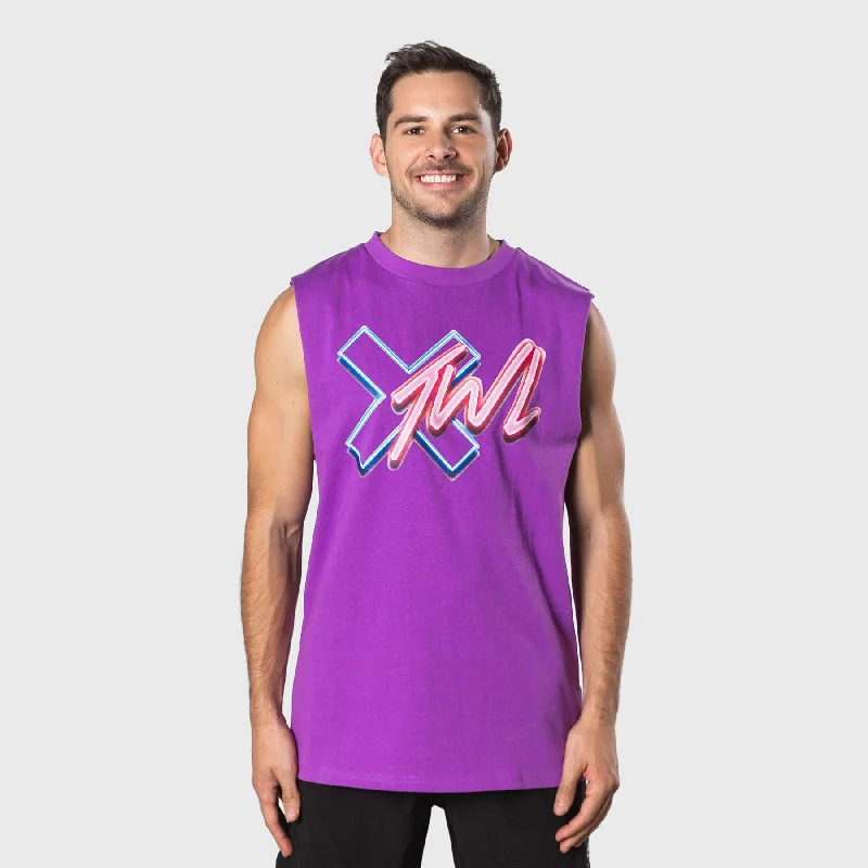 TWL - LIFESTYLE OVERSIZED MUSCLE TANK - IRIS/NEON lounge tank top