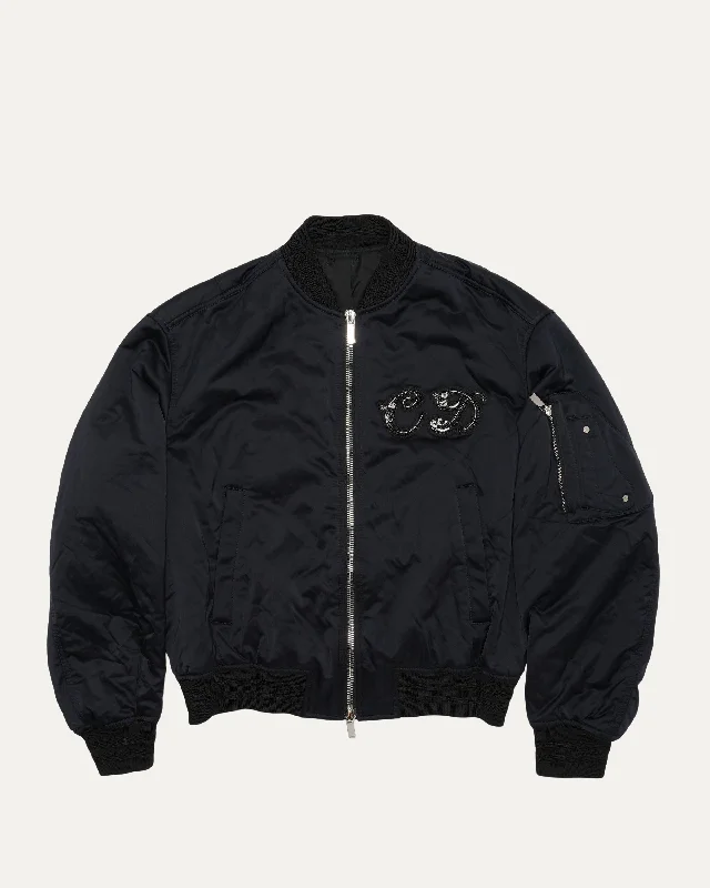 Kenny Scharf MA-1 Flight Jacket Front Pockets Side Pockets Patch Pockets