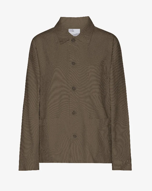 Organic Workwear Jacket - Cedar Brown Embroidered Jacket Appliqued Jacket Beaded Jacket