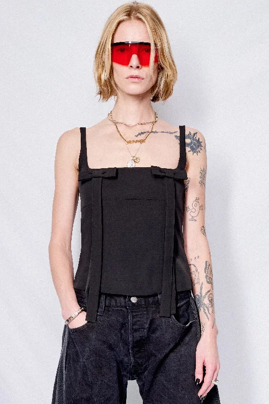 Black Teacup Tank flirty tank top