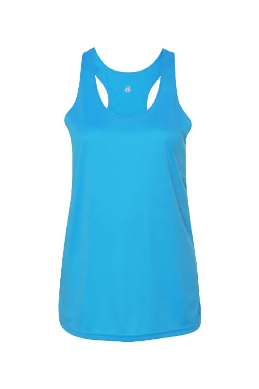 Badger Womens B-Core Moisture Wicking Racerback Tank Top - Electric Blue - NEW